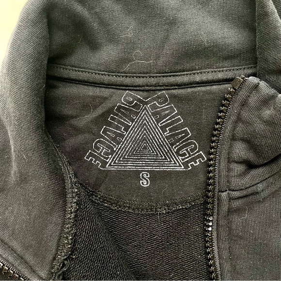 PALACE black and Gray Zip-Up Sweater - Picture 3 of 5